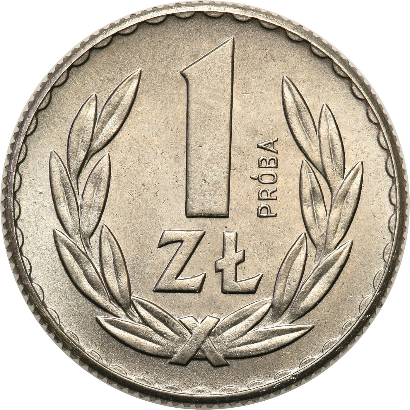 PRL. PRÓBA Nikiel 1 złoty 1957 nominał